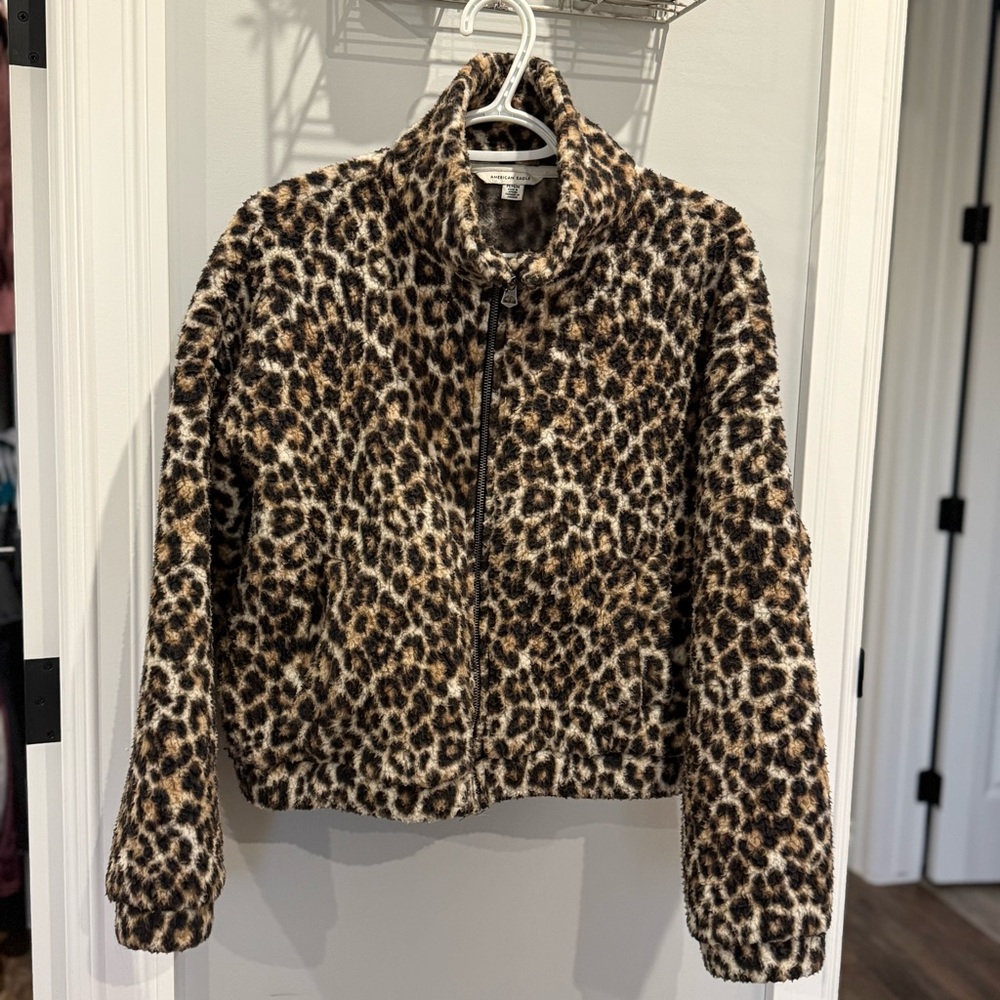 American Eagle Outfitters Leopard Print Jacket Medium